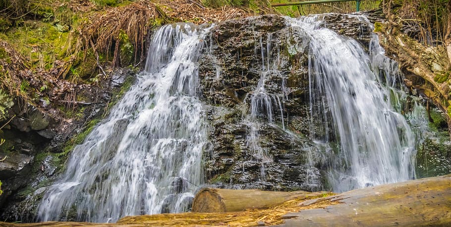 Waterfall, Water, Flow, Nature, Murmur, drip, river, landscape HD wallpaper