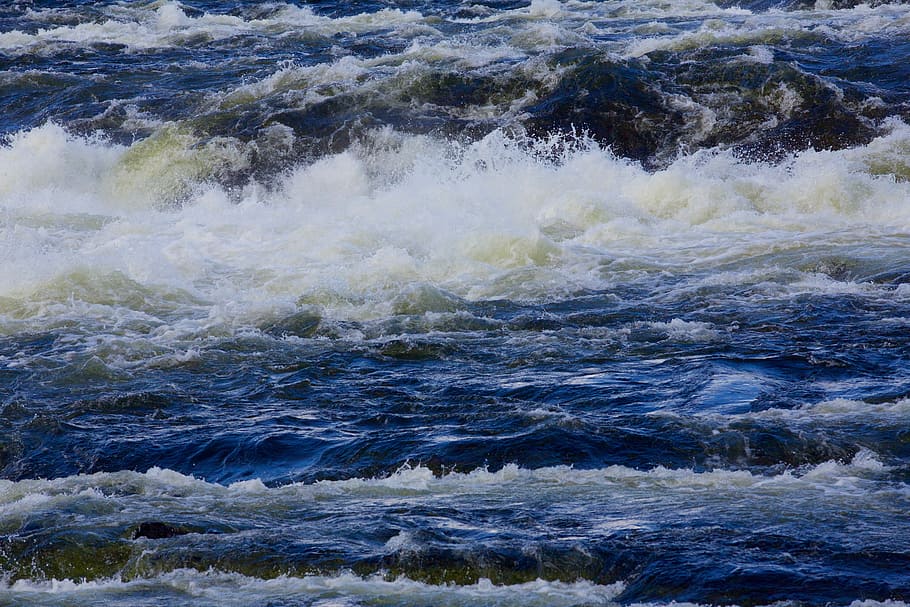 river, water, waves, water courses, blue, sea, motion, beauty in nature HD wallpaper