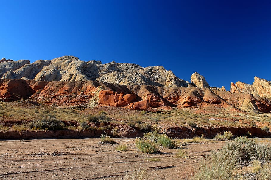 utah, badlands, desert, sandstone, geology, usa, rock, summer HD wallpaper
