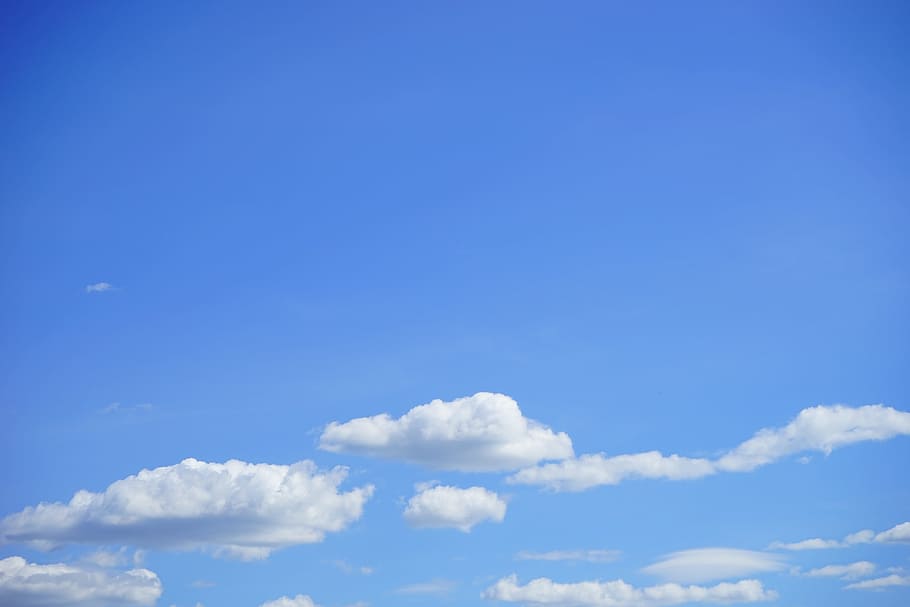 Clouds, White, sky, summer day, blue, clouds form, sunny day, HD wallpaper