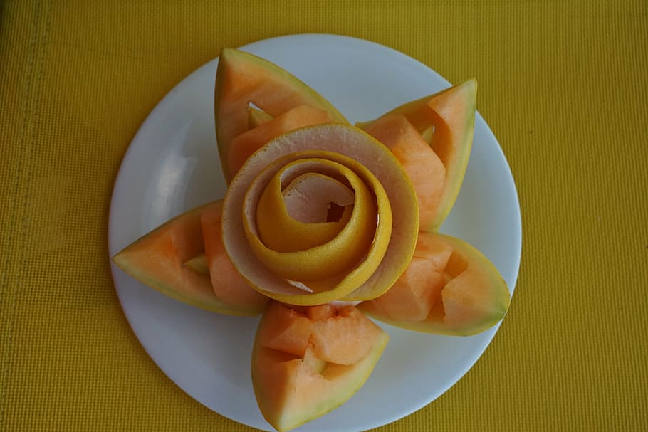 flower, melon, tinker, carve, gastronomy, food, course, vitamins HD wallpaper