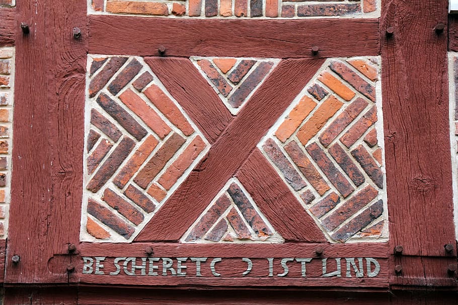 building, home, truss, pattern, masonry, house inscription HD wallpaper