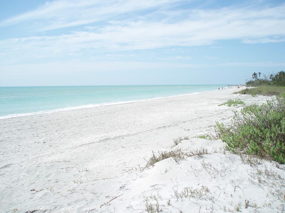 Beach, White, Sand, Sea, Ocean, Water, vacation, sun, tropical HD wallpaper