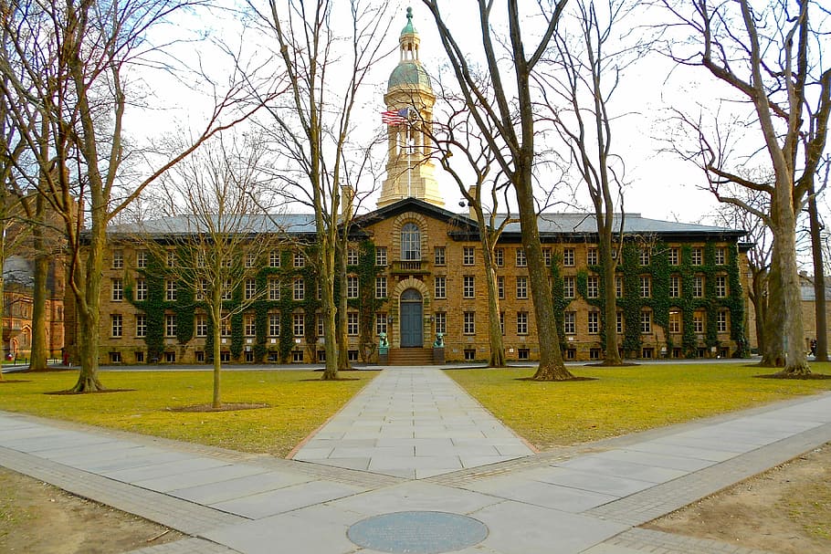 Nassau hall in Princeton, New Jersey, college, education, photos
