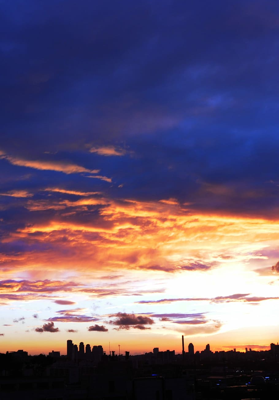 Sunset, Solar, Cloud, Glow, in the evening, red, twilight, sea HD wallpaper