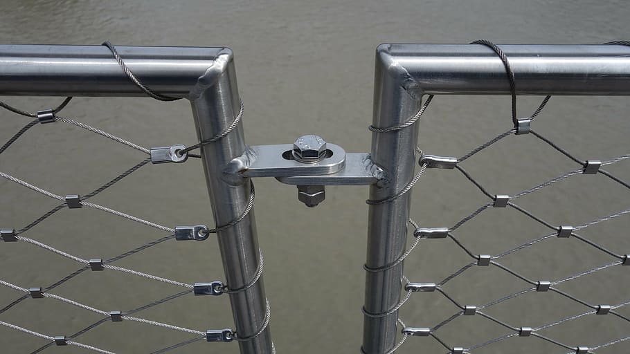 wire, pipes, railing, bridge railing, regularly, pattern, metal HD wallpaper