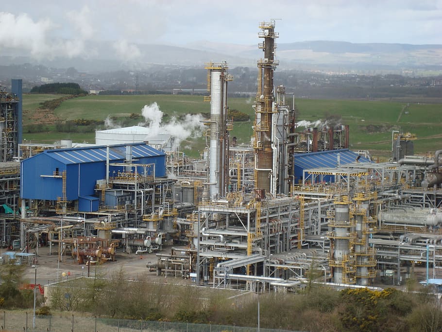 Petrochemical Plant, Refinery, industry, day, no people, factory