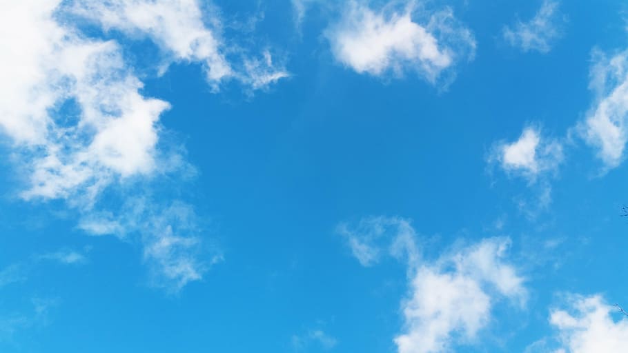 white and blue clouds, sky, texture, background, nature, weather HD wallpaper