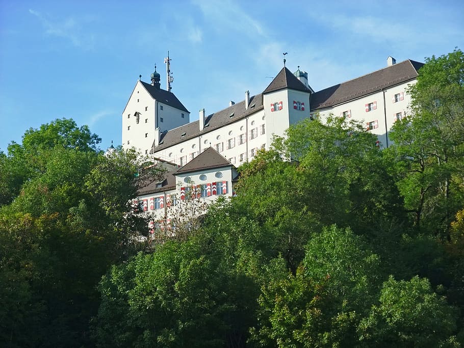 Bavaria, Chiemgau, Germany, Castle, hohenaschau, white, romantic, HD wallpaper