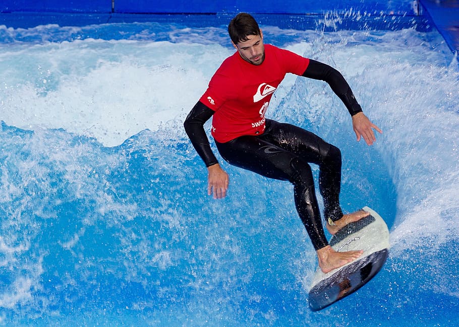 surfing, surfboard, courage, skill, balance, fun, sport, motion HD wallpaper