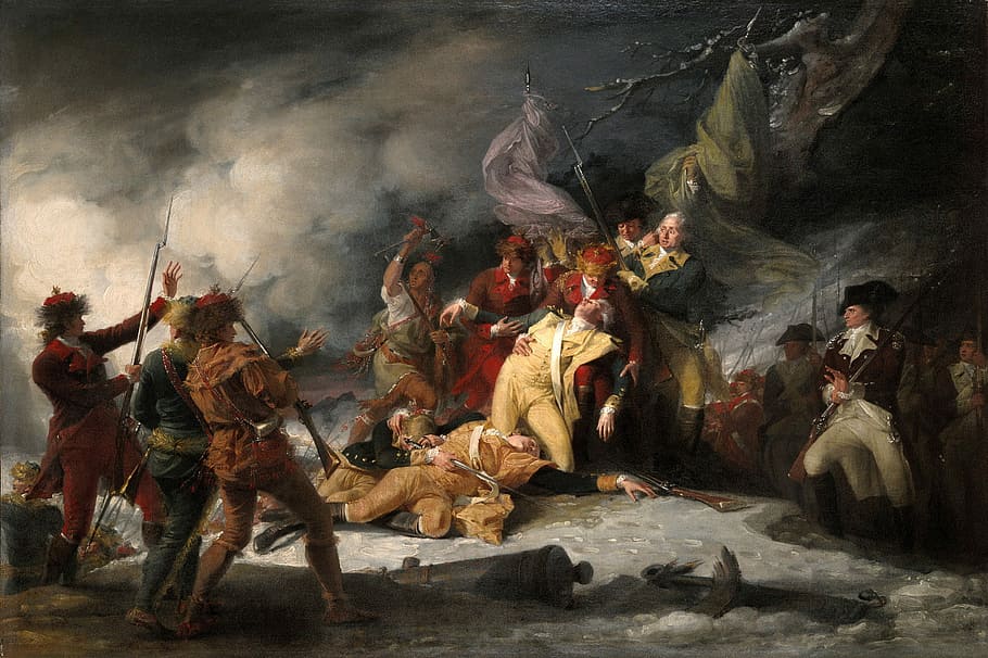The Death of General Montgomery in the Attack on Quebec in the American Revolution, HD wallpaper