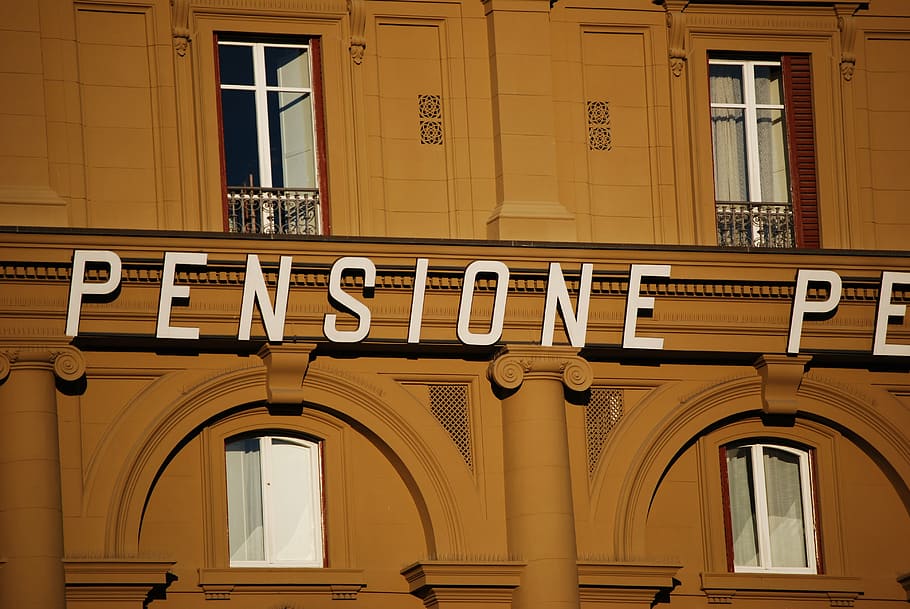 pension, florence, sign, facade, architecture, text, built structure HD wallpaper