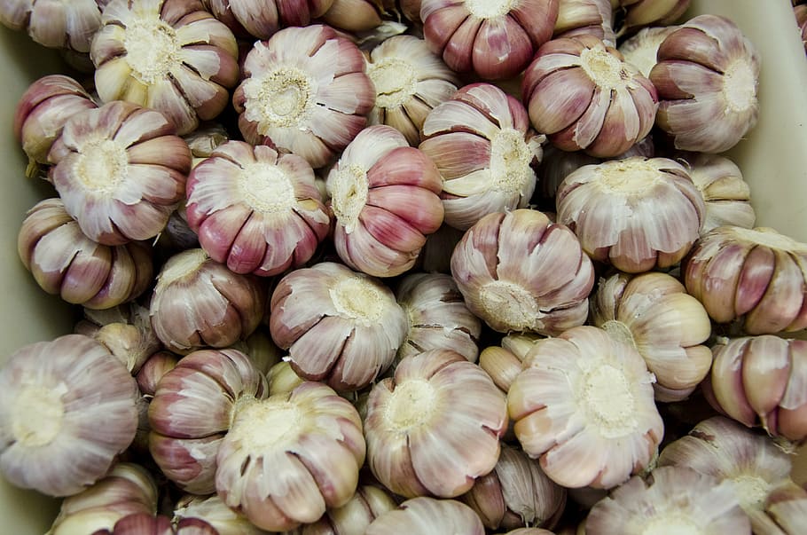 garlic, condiments, seasoning, freshness, food and drink, wellbeing HD wallpaper