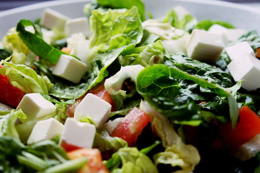 salad, cheese, tomato, vegetable, food, organic, gastronomy HD wallpaper