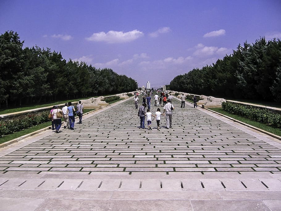 Road of Lions in Ankara, Turkey, photos, pathway, public domain, HD wallpaper