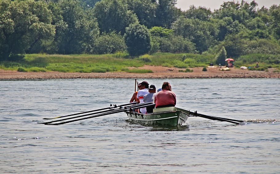 rowing, canoeing, rest, silent, romance, water, canoe tour HD wallpaper