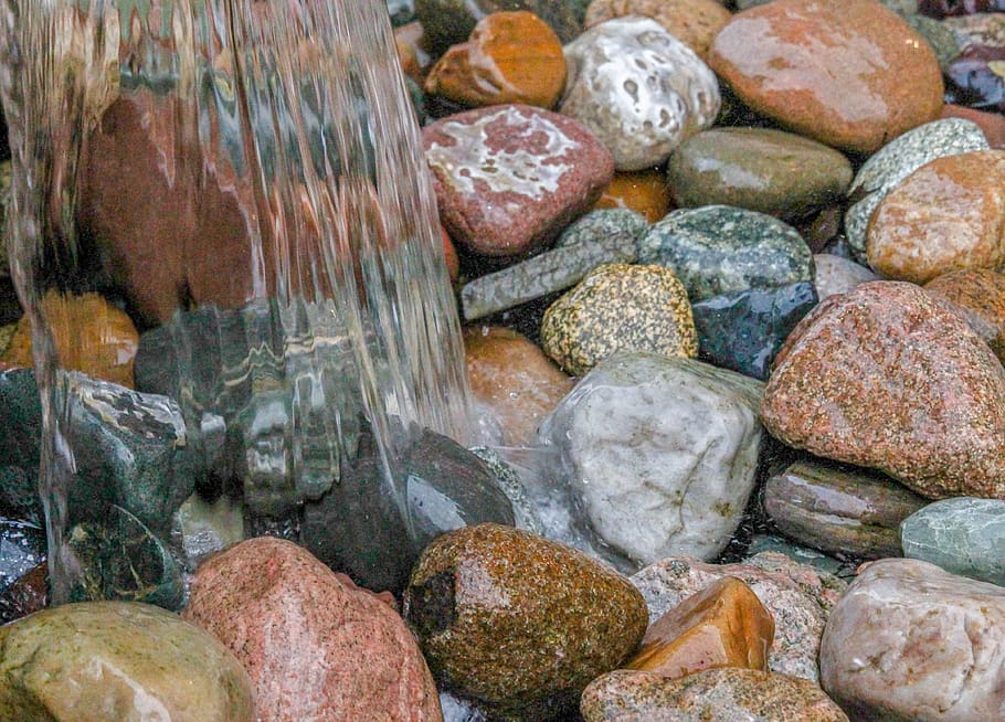 rocks, water, splash, color, solid, stone - object, rock - object HD wallpaper