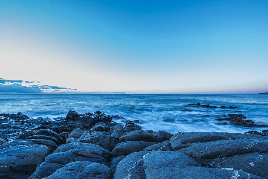 dawn, beach, guilche, nerja, malaga, costa del sol, spain, sea HD wallpaper