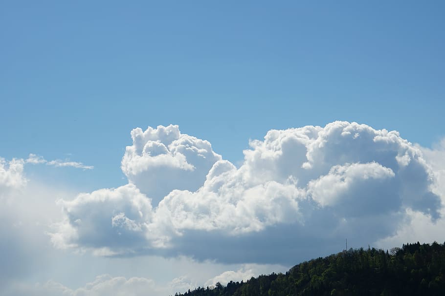 clouds, clouded sky, cumulus clouds, cloud - sky, beauty in nature HD wallpaper