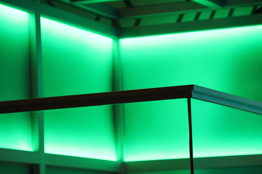 Green, Light, Lighting, Exhibition, flicker, green color, indoors HD wallpaper