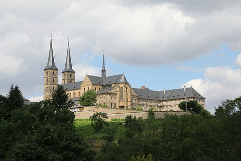 bamberg, residence, castle, monastery, historically, greeting card HD wallpaper