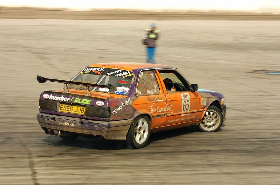 bmw, drift, car, race, tuned, show, speed, competition, motion HD wallpaper