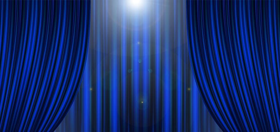 HD wallpaper: blue textile, theater, cinema, curtain, stripes, light,  lighting | Wallpaper Flare