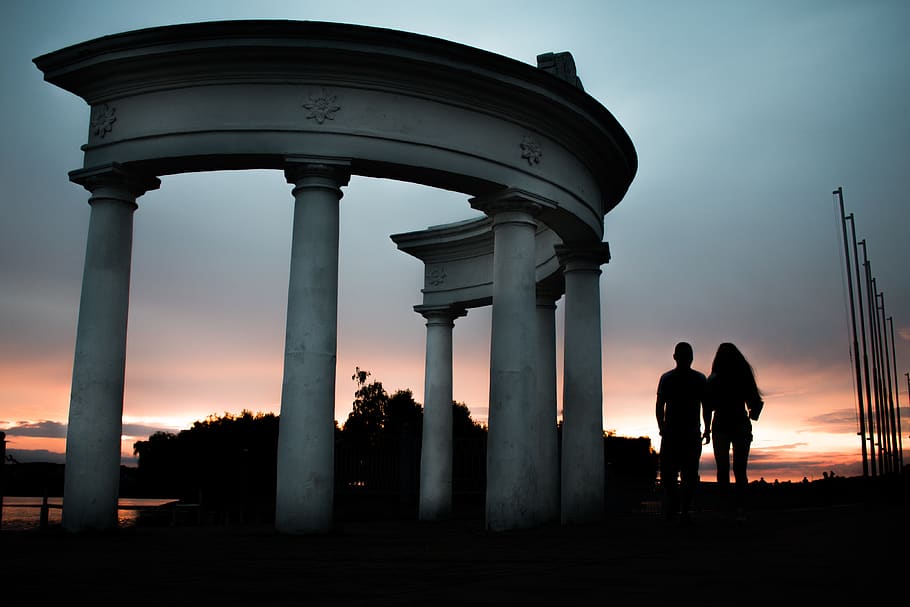 ternopol, ternopil, monument, structure, sunset, architecture HD wallpaper