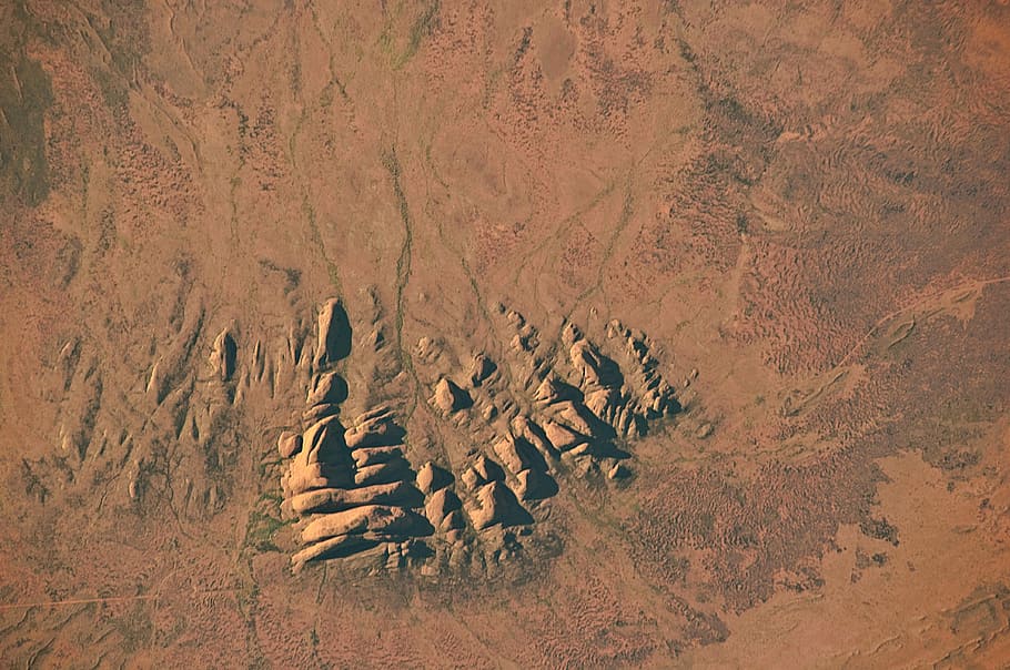 Astronaut photo of Kata Tjuta in Northern Territory, Australia, HD wallpaper