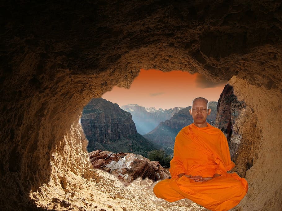 Buddhist, Monk, Buddhism, Meditation, enlightenment, religion, HD wallpaper