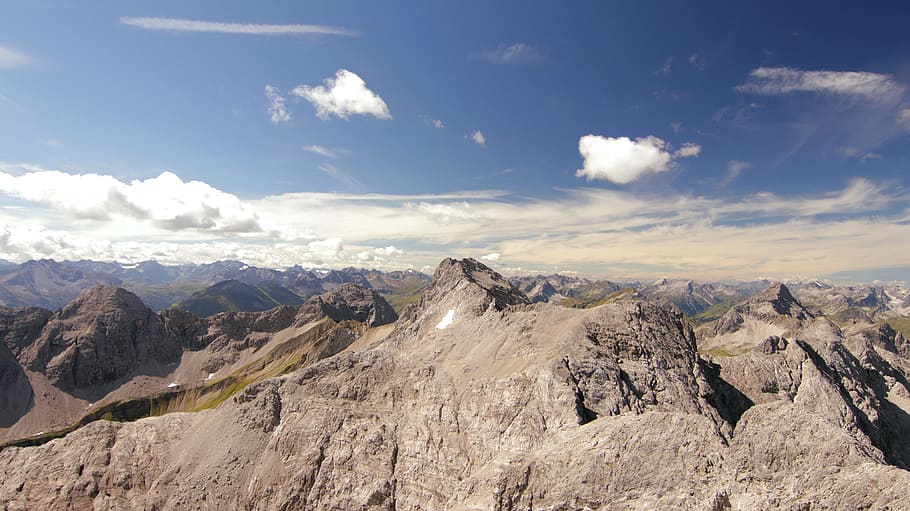mountains, summit, alpine, panorama, nature, highest peak, rock HD wallpaper