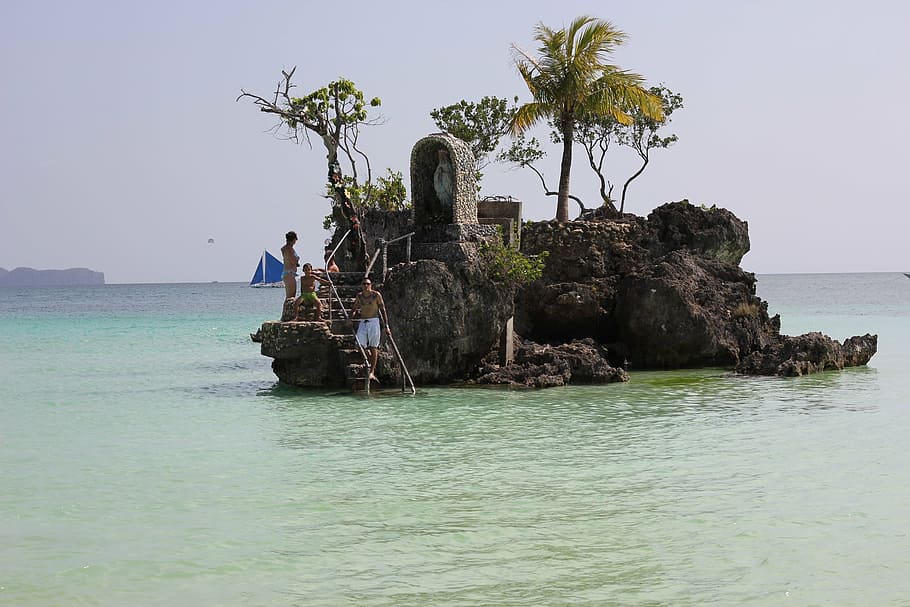 Hundred Island grotto, boracay, philippines, boracay island, nature, HD wallpaper