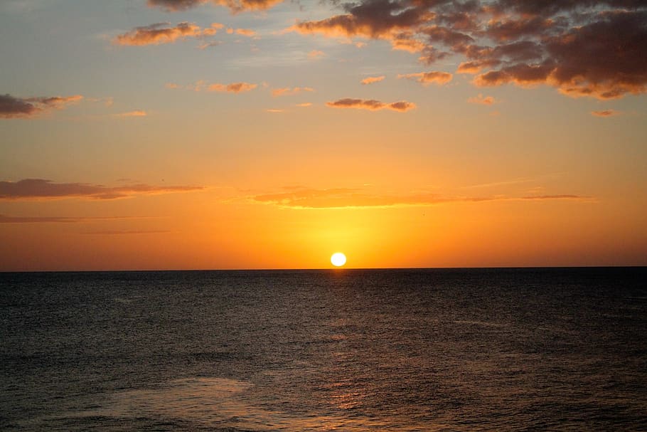 mar, ocean, sunset, sky, sea, water, horizon over water, scenics - nature HD wallpaper
