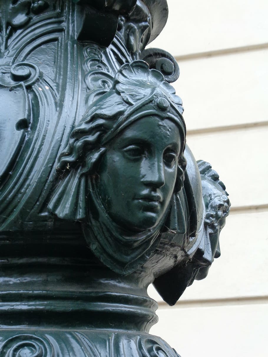 face, prague, praha, replacement lamp, monument, lantern, sculpture HD wallpaper