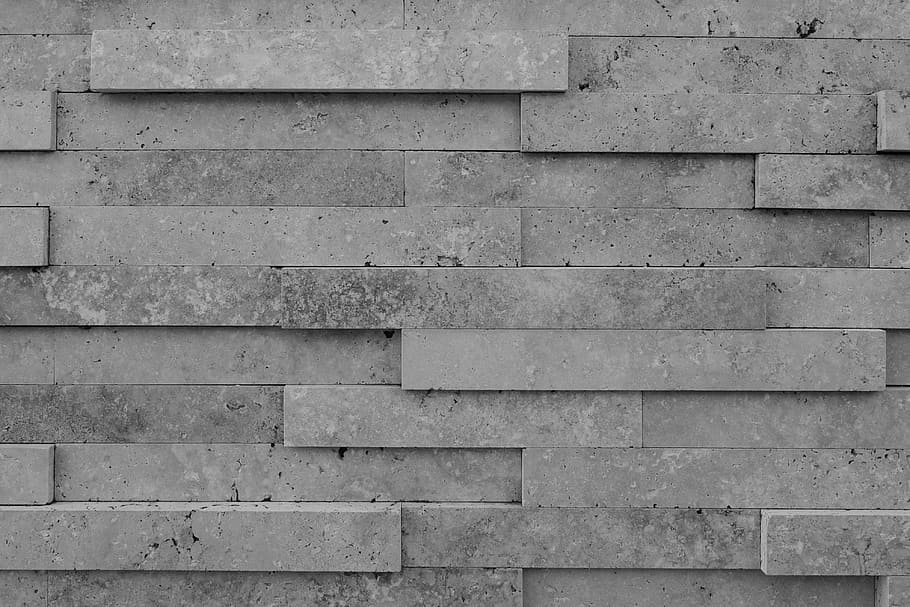 gray concrete wall, stones, marble, texture, grey, background, HD wallpaper