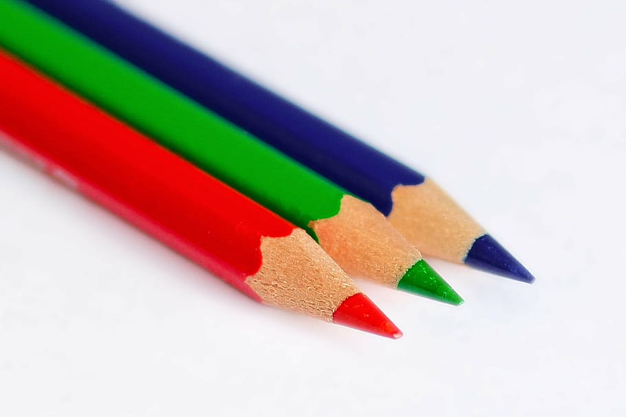 basic colors, rgb, multi colored, pencil, colored pencil, variation HD wallpaper