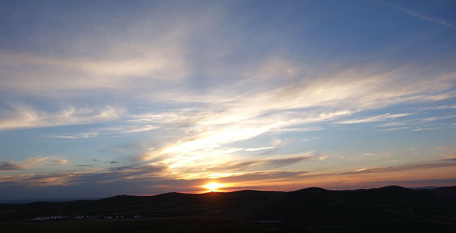 sunset, at dusk, sundown, sky, cloud - sky, beauty in nature HD wallpaper
