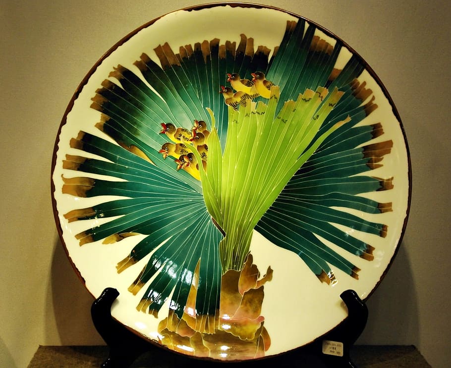 China, Guangdong, Ceramic, Flat, decoration, crafts, studio shot HD wallpaper