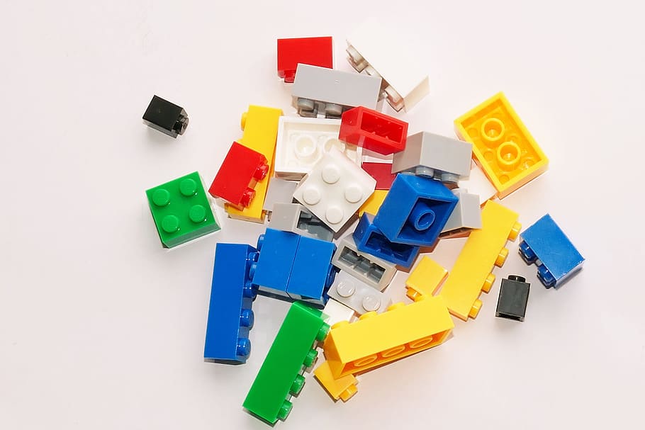 assorted-color of interlocking brick toy, toys, bricks, game
