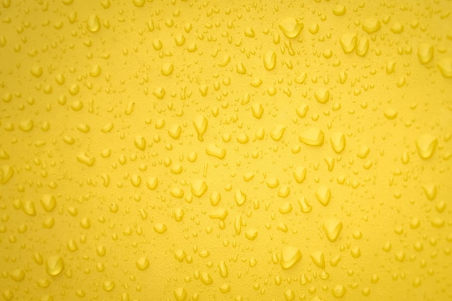 drop of water, color, drip, raindrop, macro, close, yellow, HD wallpaper
