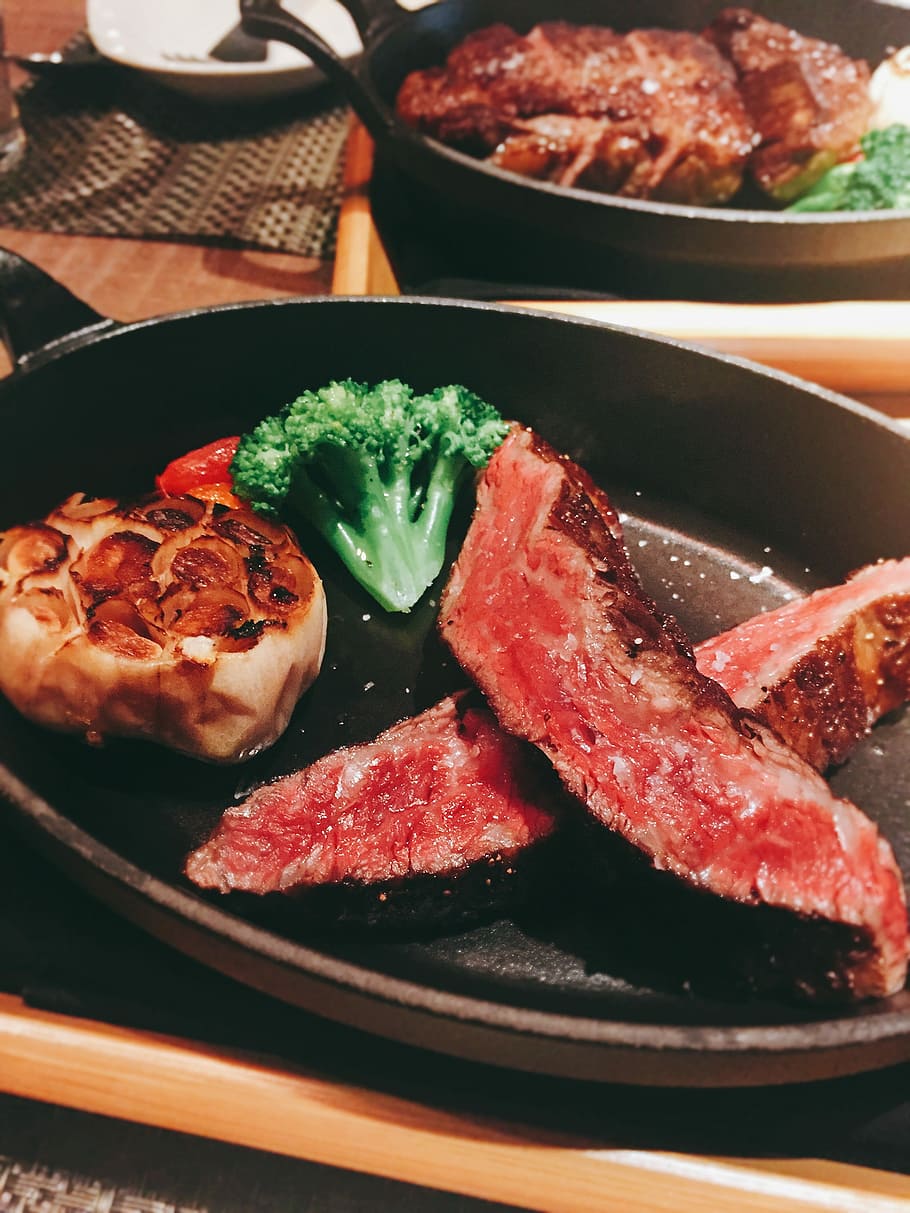 rib-eye, medium rare, steak, food and drink, freshness, ready-to-eat HD wallpaper