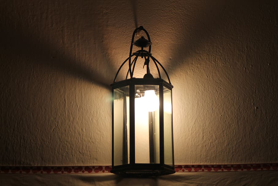lantern, light, lighting, light beam, wall - building feature HD wallpaper
