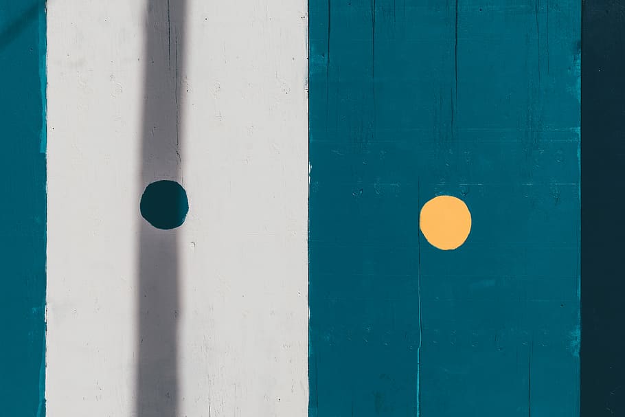 white and green surface, wall, dots, spots, painted, blue, no people HD wallpaper