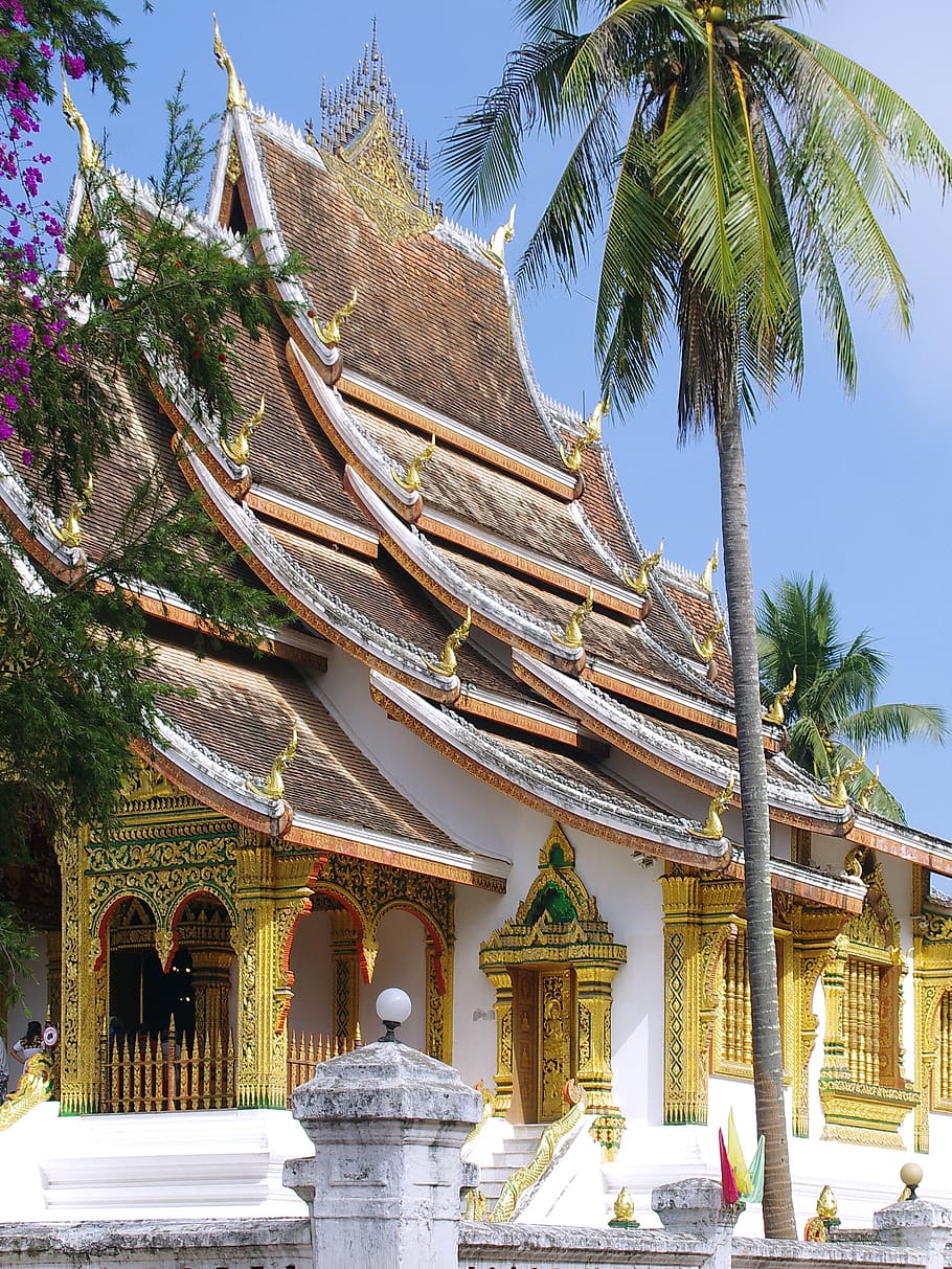 laos, luang prabang, temple, roofing, exotic, traditional, colorful