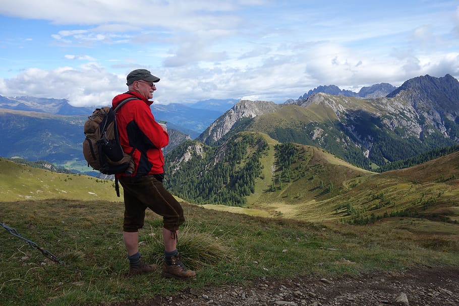 hiking, lothar hirsch, lienz dolomites, mountain, one person HD wallpaper