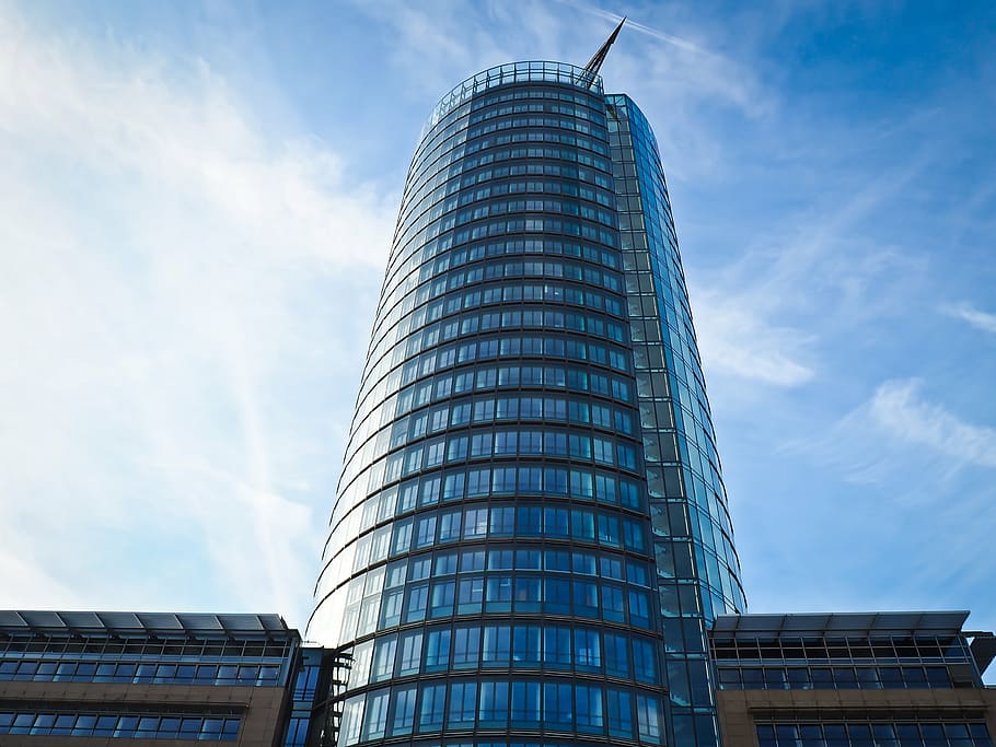 architecture, modern, building, skyscraper, facade, glass, office building HD wallpaper