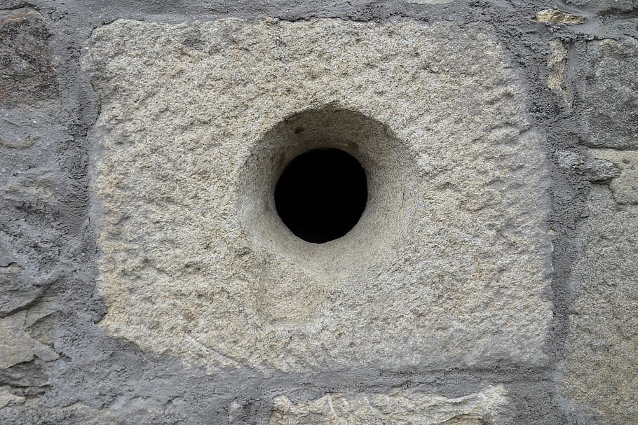 wall, hole, masonry, opening, architecture, geometric shape HD wallpaper