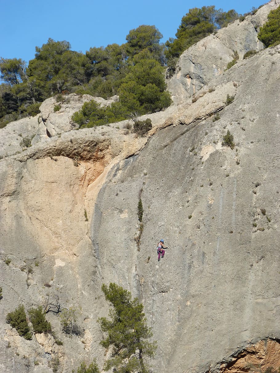 escalation, rock, climbers, montsant, priorat, margalef, harness, HD wallpaper