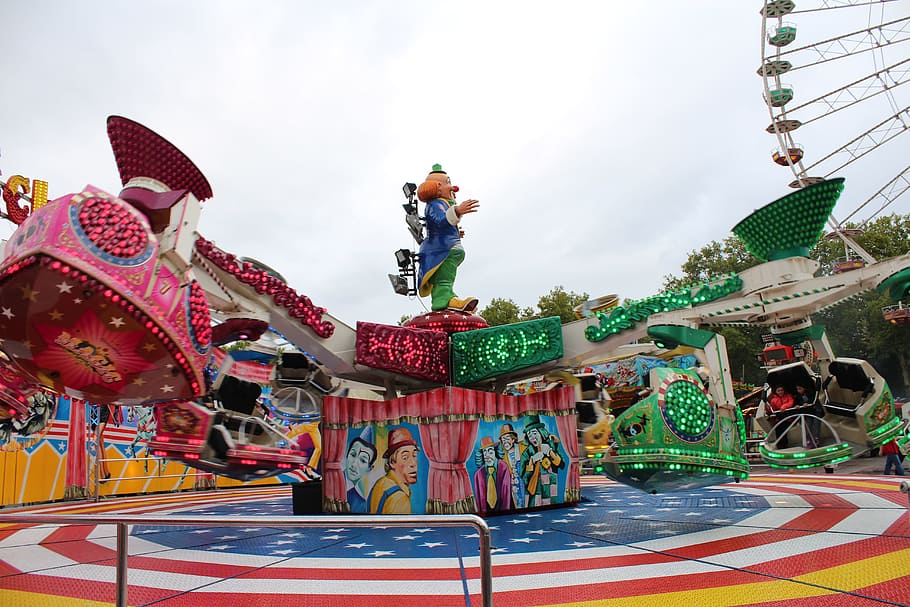 fair, funfair, ride, year market, amusement park, folk festival, HD wallpaper