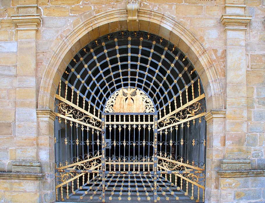 goal, door, closed, input, gate, iron, metal, old, castle, castle gate HD wallpaper